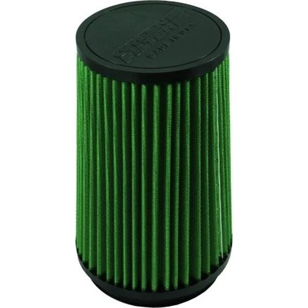 Green Filter - 7161 - Air Filter Element - Clamp-On - Conical - 5.5 in Diameter Base - 4.75 in Diameter Top - 8.38 in Tall - 4.5 in Flange - Reusable Cotton - Green - Universal